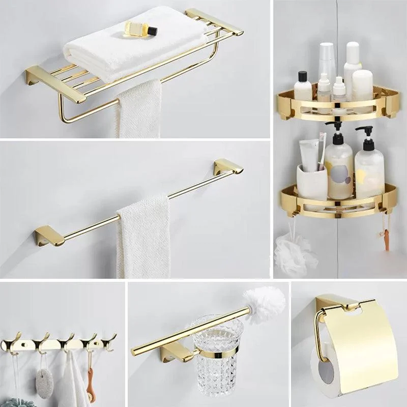 Modern Bathroom Accessories Hardware Set Gold Bathroom Hardware -Bathlova