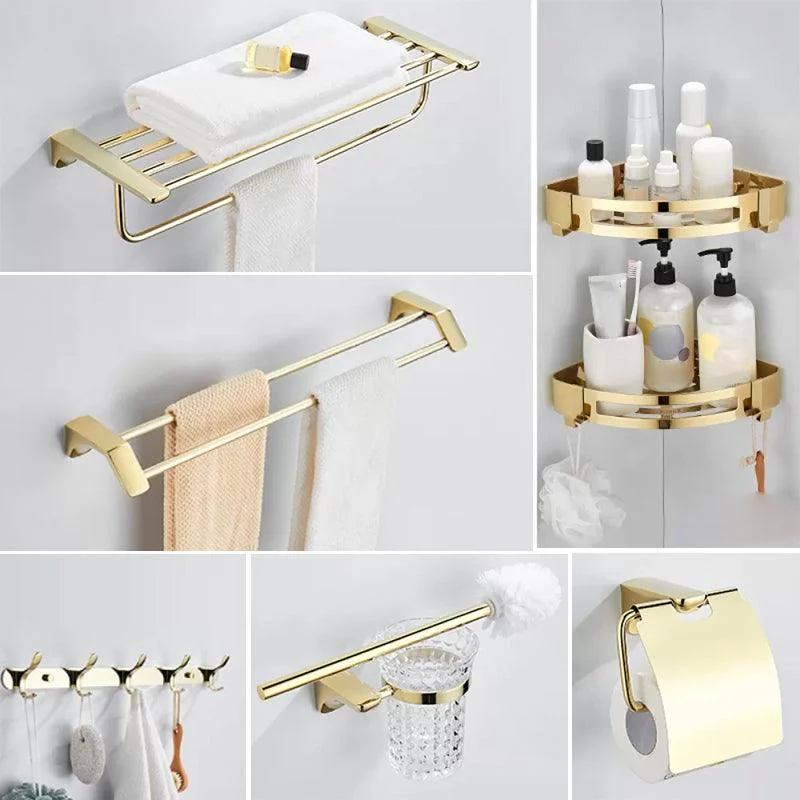 Modern Bathroom Accessories Hardware Set Gold Bathroom Hardware -Bathlova