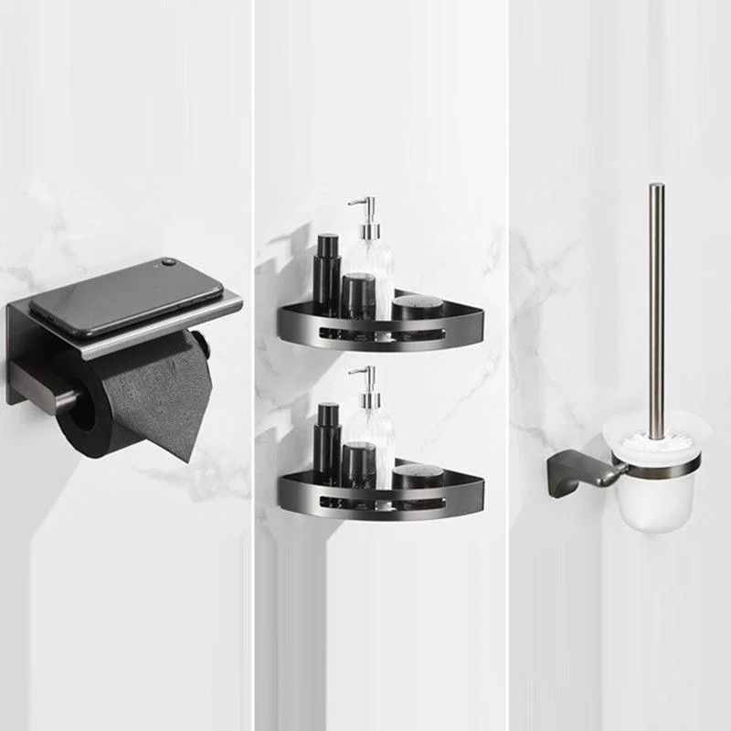 Modern Bathroom Accessories Hardware Set Grey Bathroom Accessory Kit -Bathlova