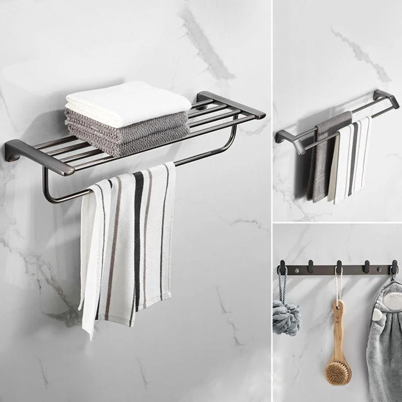 Modern Bathroom Accessories Hardware Set Grey Bathroom Accessory Kit -Bathlova