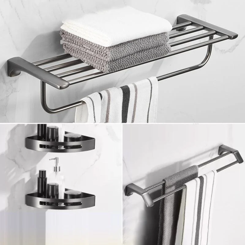 Modern Bathroom Accessories Hardware Set Grey Bathroom Accessory Kit -Bathlova