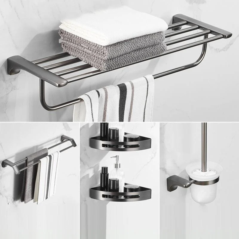 Modern Bathroom Accessories Hardware Set Grey Bathroom Accessory Kit -Bathlova