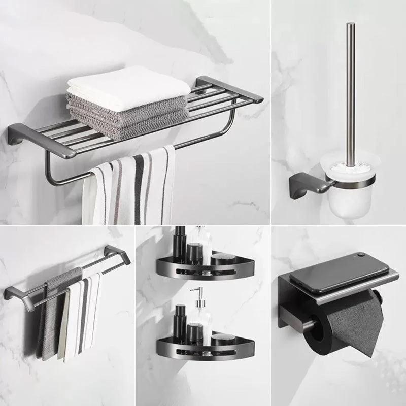 Modern Bathroom Accessories Hardware Set Grey Bathroom Accessory Kit -Bathlova