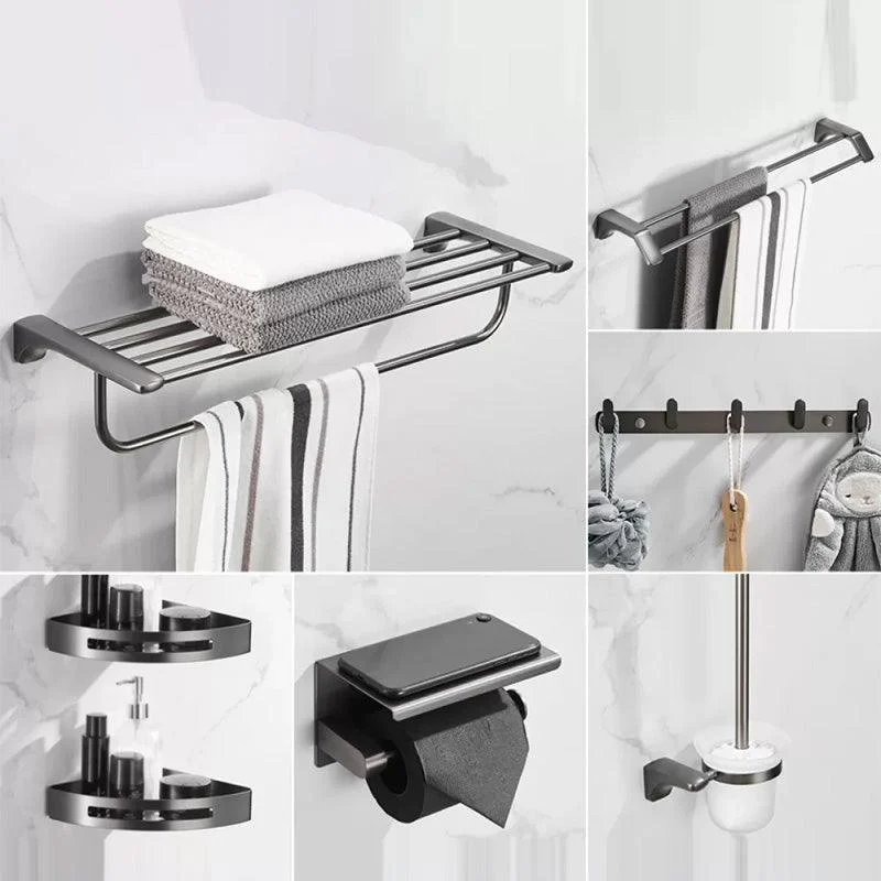 Modern Bathroom Accessories Hardware Set Grey Bathroom Accessory Kit -Bathlova