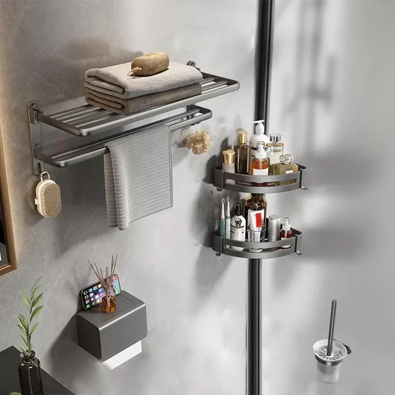 Modern Bathroom Accessories Hardware Set Grey Bathroom Hardware -Bathlova