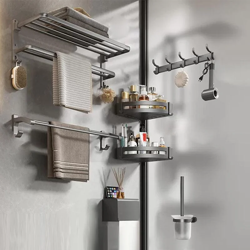 Modern Bathroom Accessories Hardware Set Grey Bathroom Hardware -Bathlova