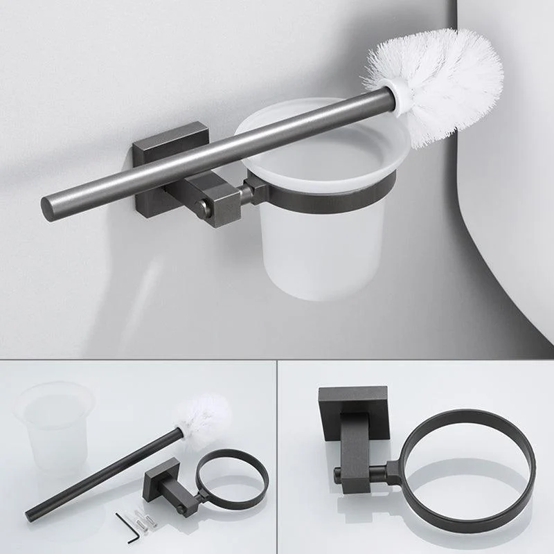 Modern Bathroom Accessories Hardware Set Grey Bathroom Hardware Set -Bathlova