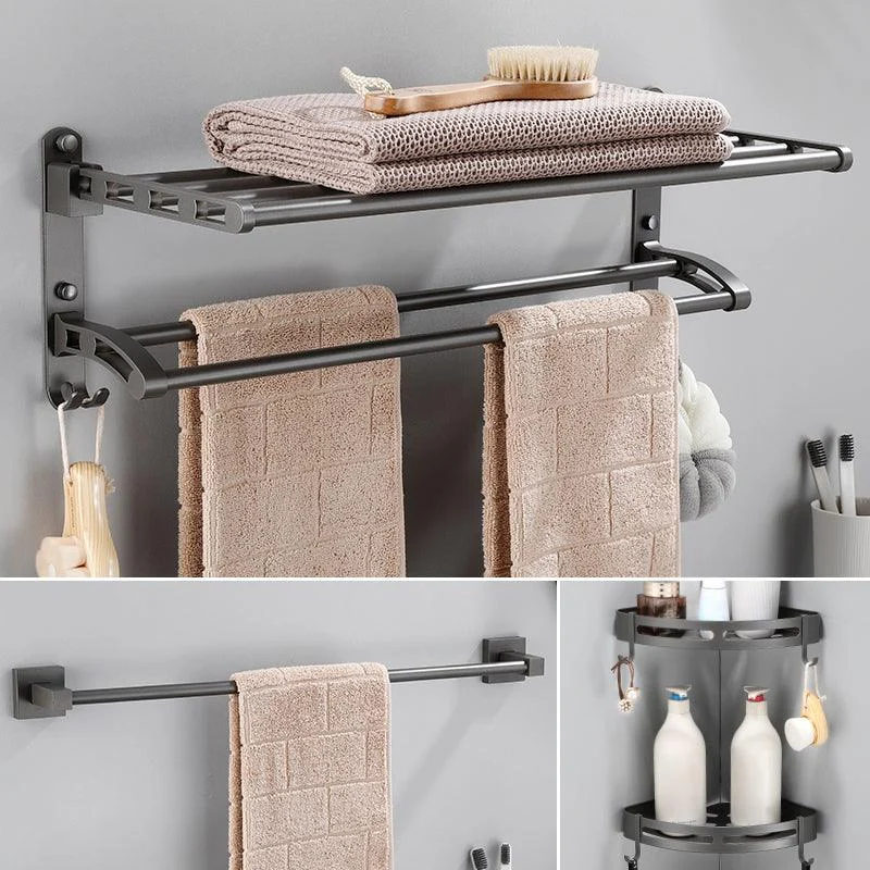 Modern Bathroom Accessories Hardware Set Grey Bathroom Hardware Set -Bathlova