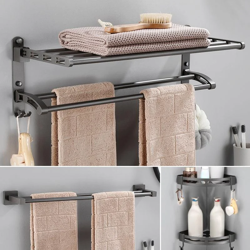 Modern Bathroom Accessories Hardware Set Grey Bathroom Hardware Set -Bathlova