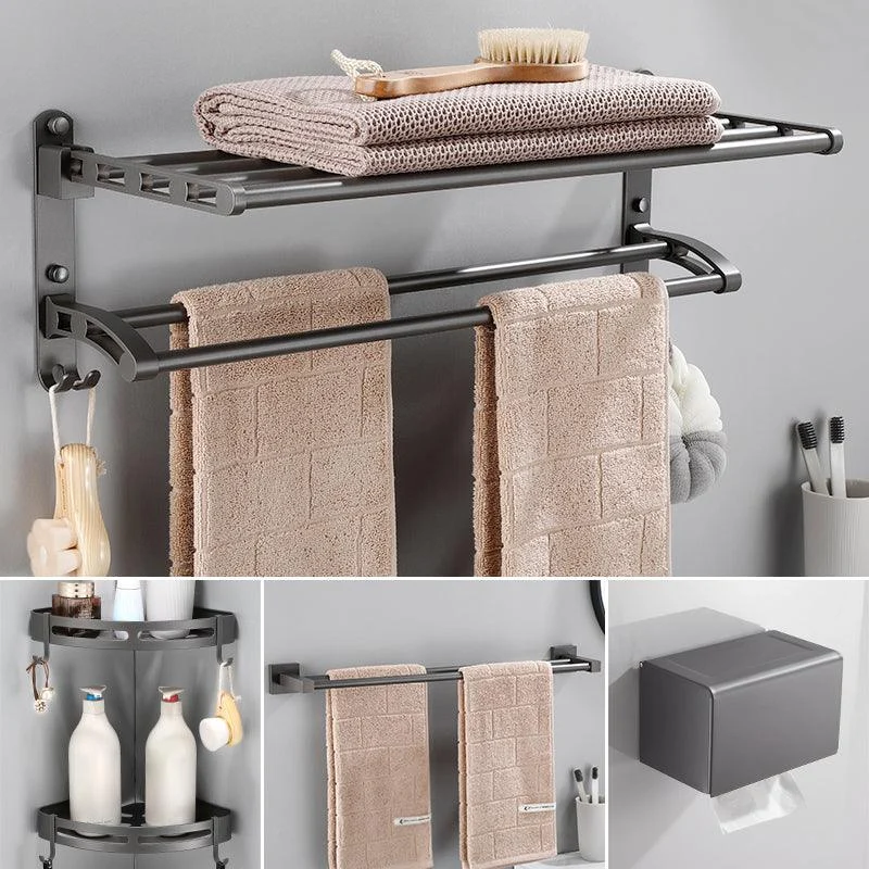 Modern Bathroom Accessories Hardware Set Grey Bathroom Hardware Set -Bathlova