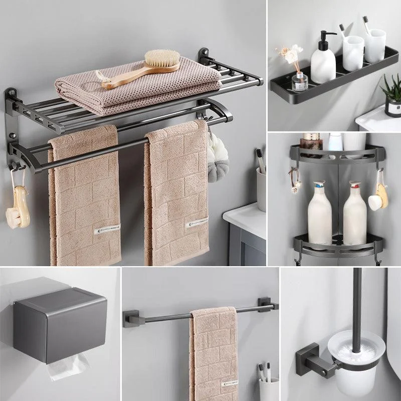 Modern Bathroom Accessories Hardware Set Grey Bathroom Hardware Set -Bathlova