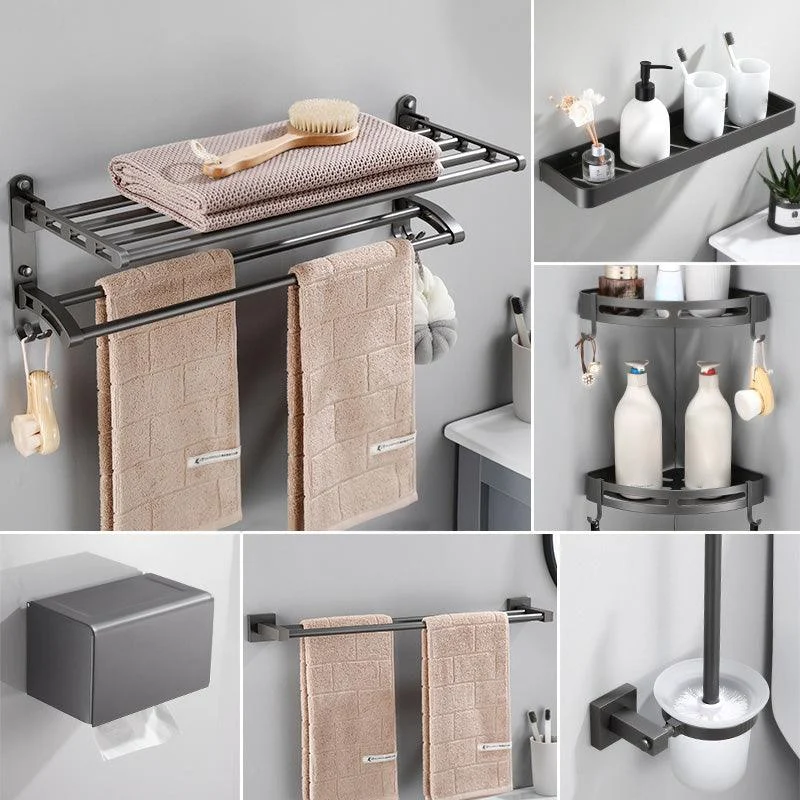 Modern Bathroom Accessories Hardware Set Grey Bathroom Hardware Set -Bathlova