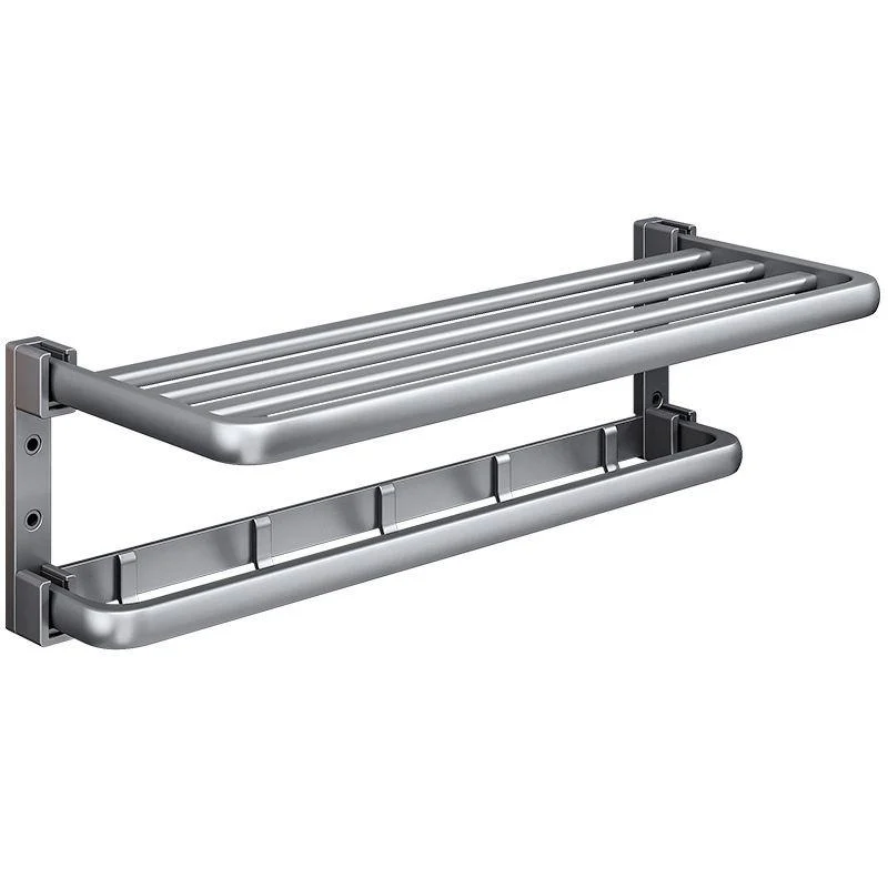 Modern Bathroom Accessories Hardware Set Grey Towel Bar Bath Shelf Bath Hardware Set -Bathlova