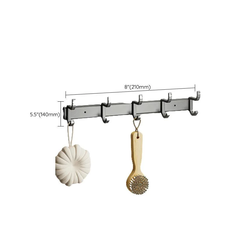 Modern Bathroom Accessories Hardware Set Grey Towel Bar Bath Shelf Bath Hardware Set -Bathlova