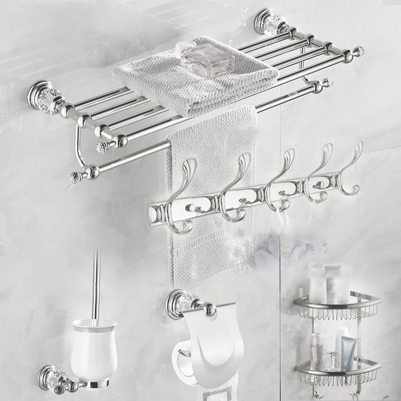 Modern Bathroom Accessories Hardware Set Silver Accessories Hardware Set -Bathlova