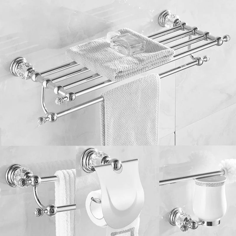 Modern Bathroom Accessories Hardware Set Silver Accessories Hardware Set -Bathlova