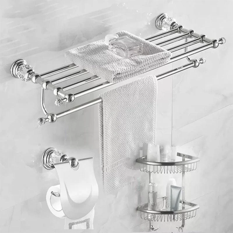 Modern Bathroom Accessories Hardware Set Silver Accessories Hardware Set -Bathlova