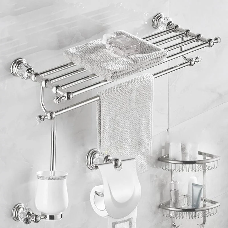 Modern Bathroom Accessories Hardware Set Silver Accessories Hardware Set -Bathlova