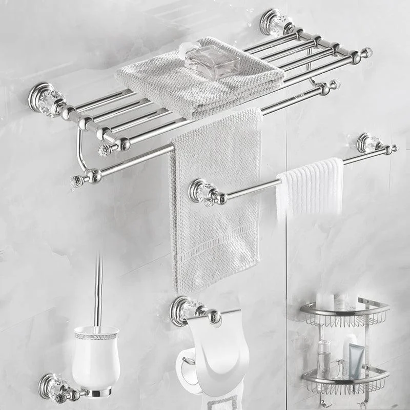 Modern Bathroom Accessories Hardware Set Silver Accessories Hardware Set -Bathlova