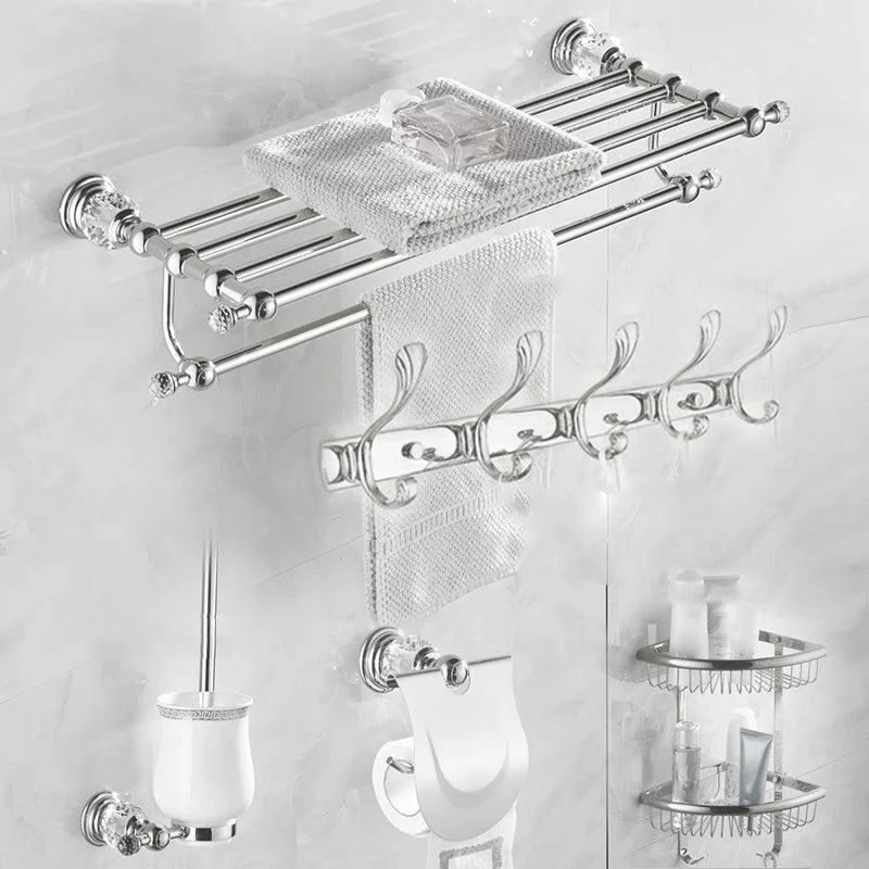 Modern Bathroom Accessories Hardware Set Silver Accessories Hardware Set -Bathlova