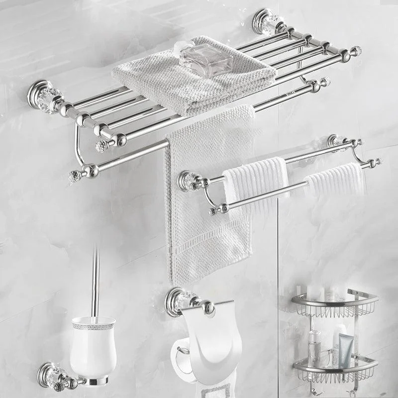 Modern Bathroom Accessories Hardware Set Silver Accessories Hardware Set -Bathlova