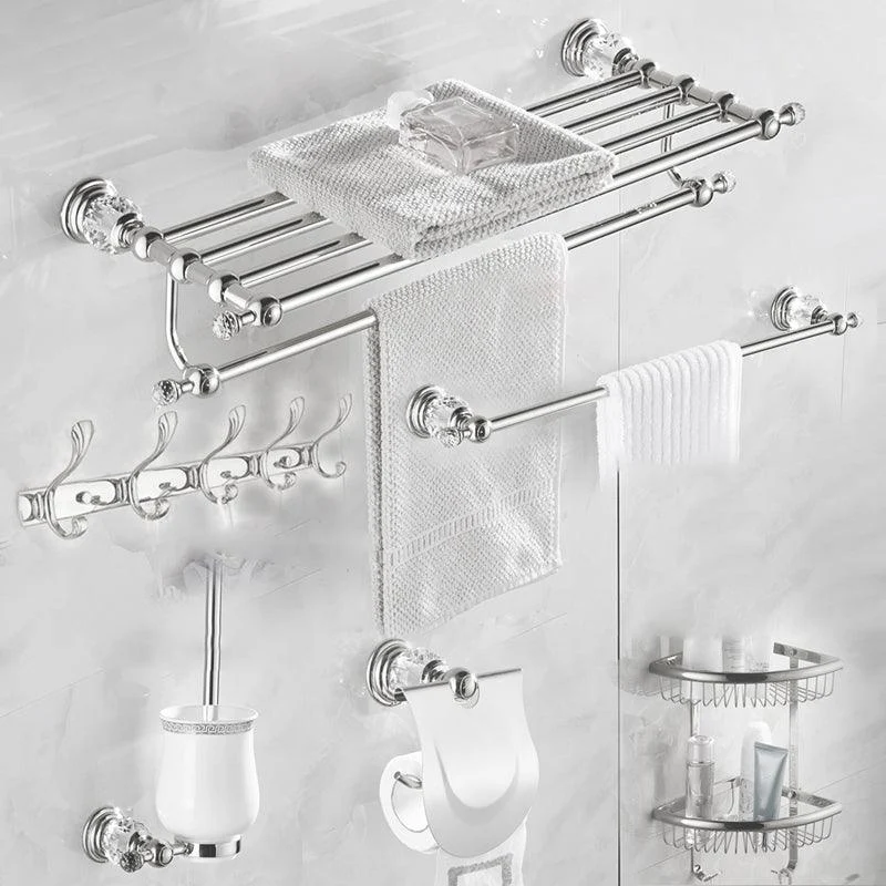 Modern Bathroom Accessories Hardware Set Silver Accessories Hardware Set -Bathlova