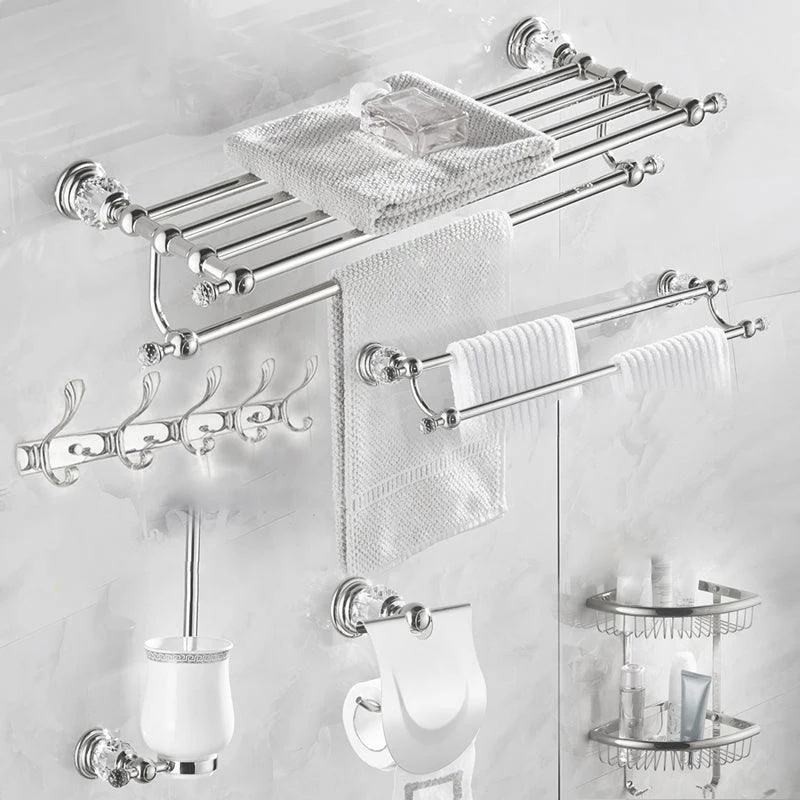 Modern Bathroom Accessories Hardware Set Silver Accessories Hardware Set -Bathlova