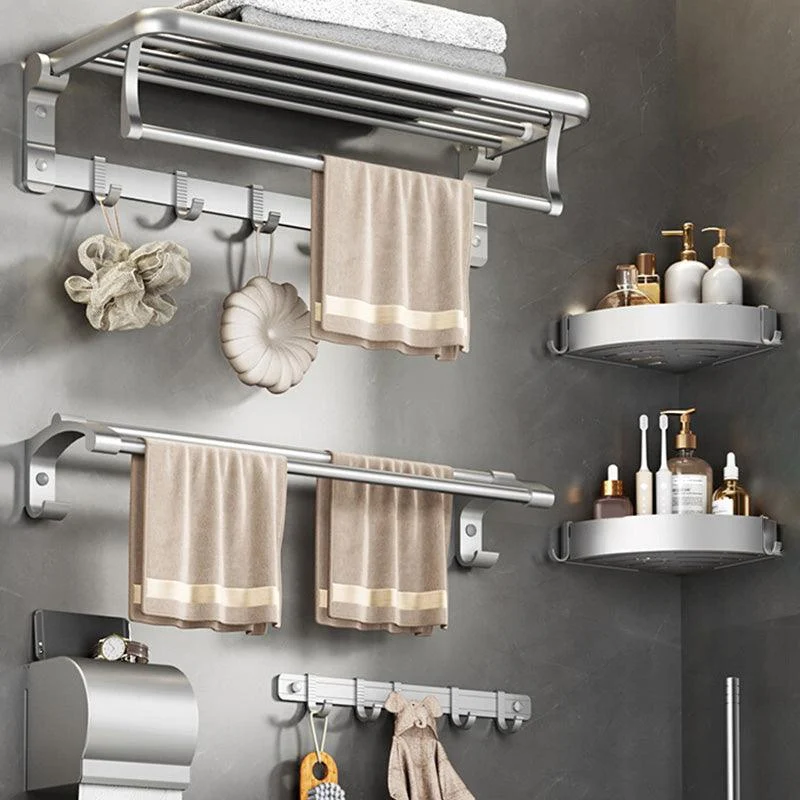 Modern Bathroom Accessories Hardware Set Silver Bathroom Accessories Hardware Set -Bathlova