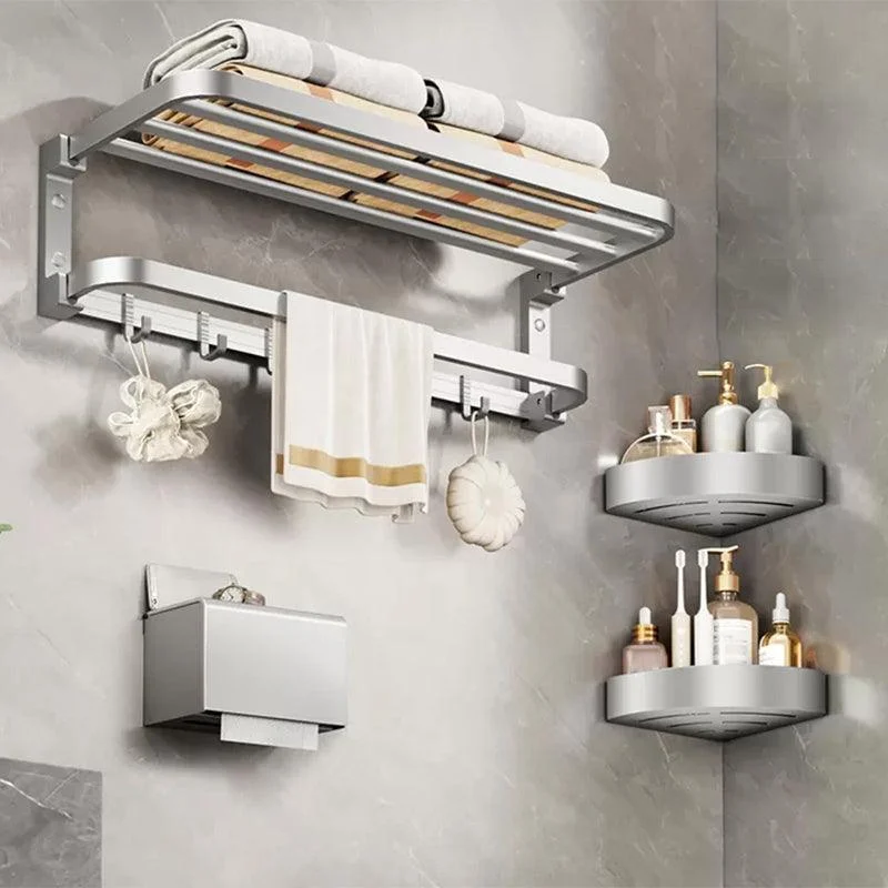 Modern Bathroom Accessories Hardware Set Silver Bathroom Accessories Hardware Set -Bathlova