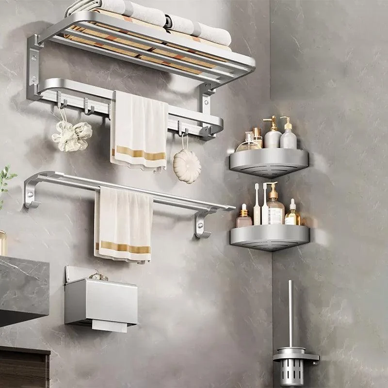 Modern Bathroom Accessories Hardware Set Silver Bathroom Accessories Hardware Set -Bathlova