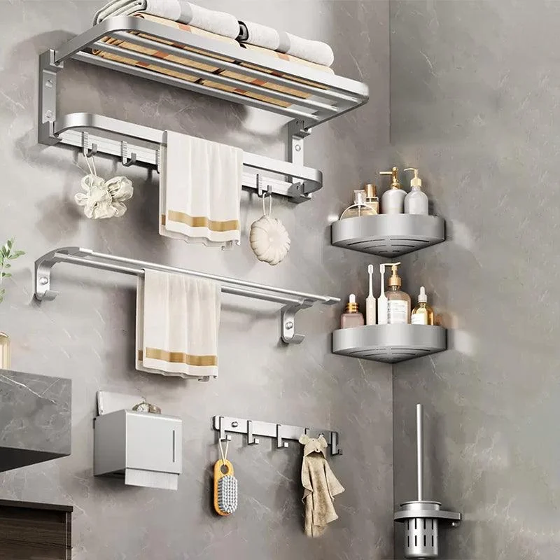 Modern Bathroom Accessories Hardware Set Silver Bathroom Accessories Hardware Set -Bathlova