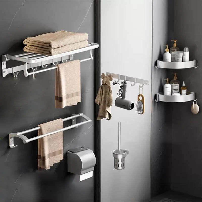 Modern Bathroom Accessories Hardware Set Silver Bathroom Accessories Hardware Set -Bathlova