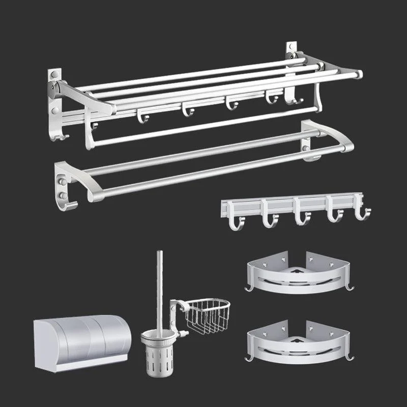 Modern Bathroom Accessories Hardware Set Silver Bathroom Accessory Kit -Bathlova