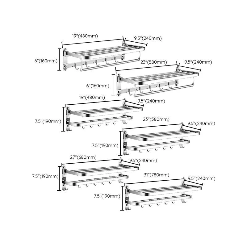 Modern Bathroom Accessories Hardware Set Silver Bathroom Hardware -Bathlova