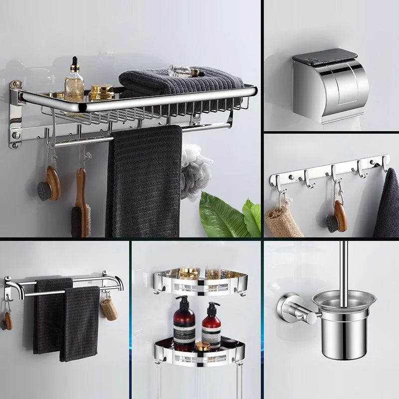 Modern Bathroom Accessories Hardware Set Silver Bathroom Hardware -Bathlova