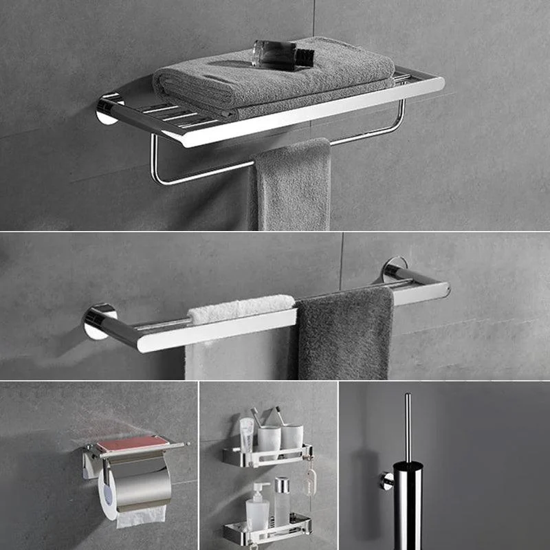 Modern Bathroom Accessories Hardware Set Silver Bathroom Hardware Set -Bathlova