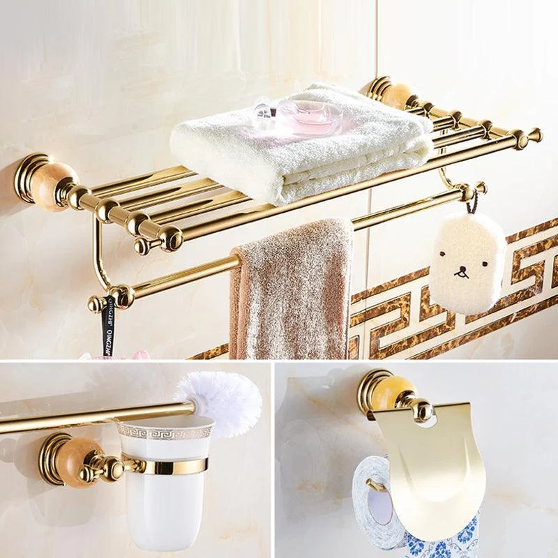 Modern Bathroom Accessory As Individual Or As a Set in Golden -Bathlova