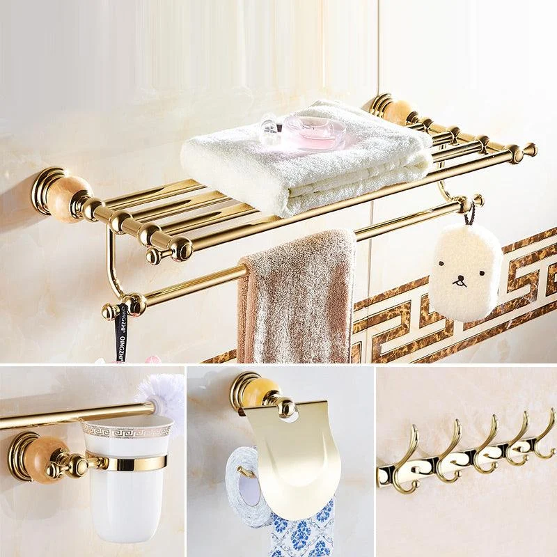 Modern Bathroom Accessory As Individual Or As a Set in Golden -Bathlova