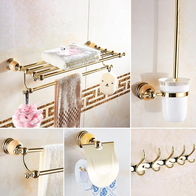 Modern Bathroom Accessory As Individual Or As a Set in Golden -Bathlova