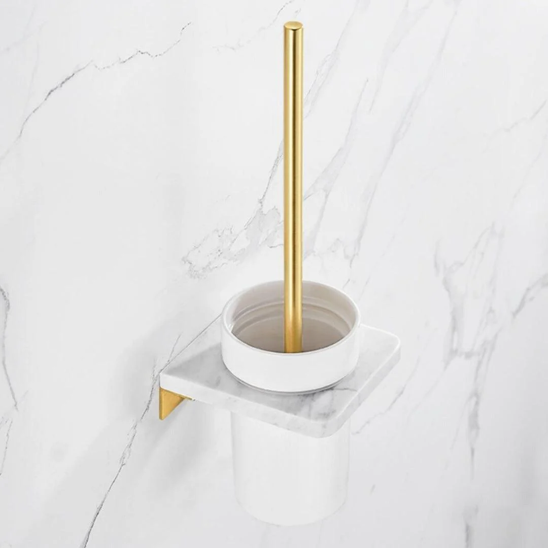 Modern Bathroom Accessory As Individual Or As a Set in Marble and Metal -Bathlova