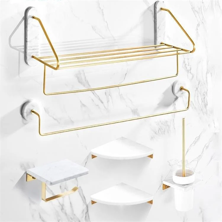 Modern Bathroom Accessory As Individual Or As a Set in Marble and Metal -Bathlova