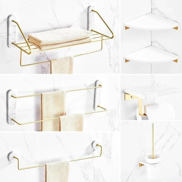 Modern Bathroom Accessory As Individual Or As a Set in Marble and Metal -Bathlova