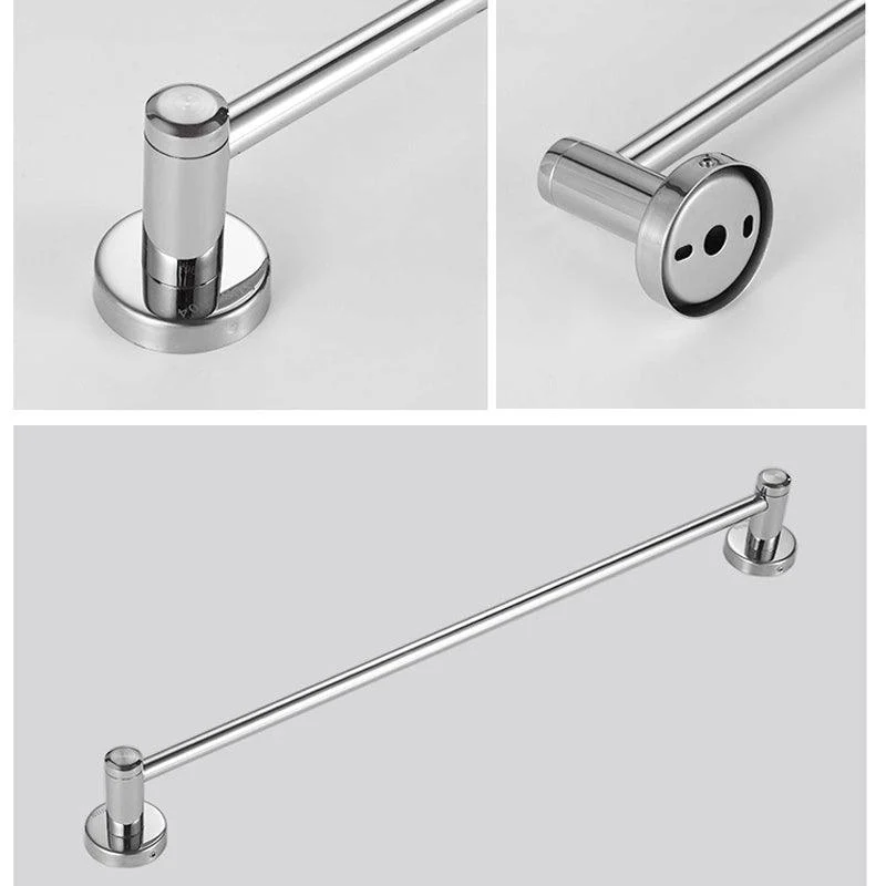 Modern Bathroom Accessory Kit Bath Shelf Paper Holder Silver Bathroom Hardware -Bathlova