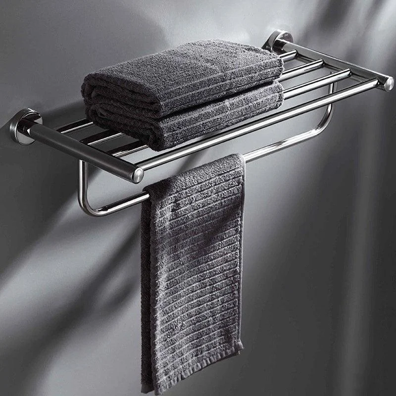 Modern Bathroom Accessory Kit Bath Shelf Paper Holder Silver Bathroom Hardware -Bathlova