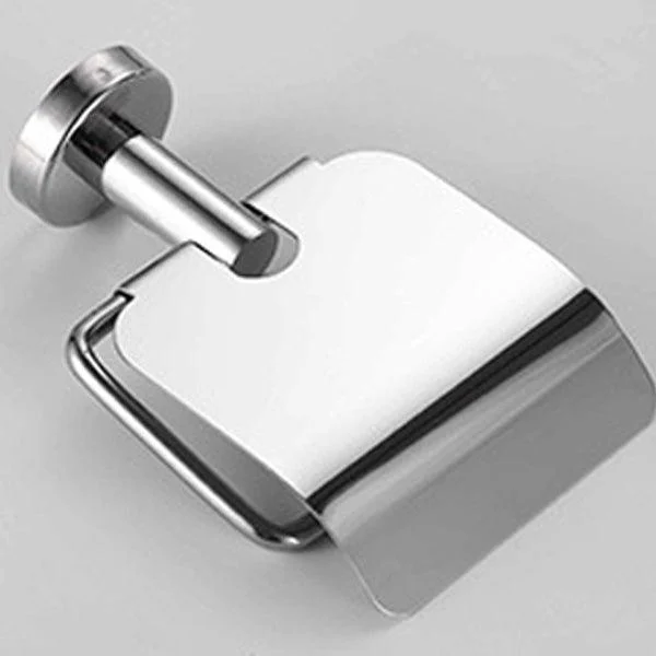 Modern Bathroom Accessory Kit Bath Shelf Paper Holder Silver Bathroom Hardware -Bathlova