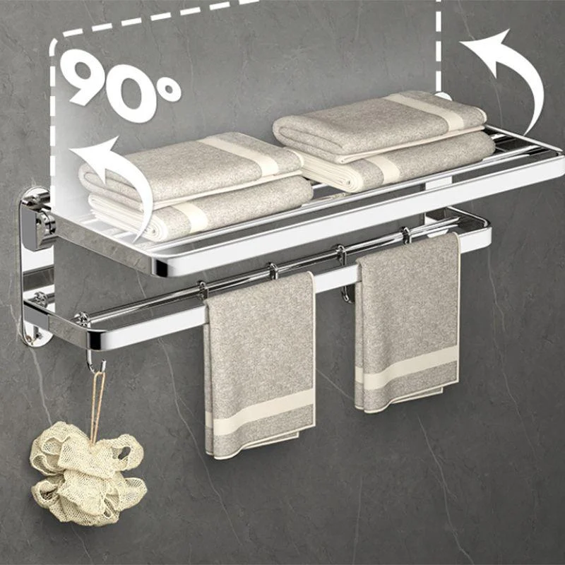 Modern Bathroom Accessory Kit Bath Shelf Stainless Towel Bar Steel Bathroom Set -Bathlova