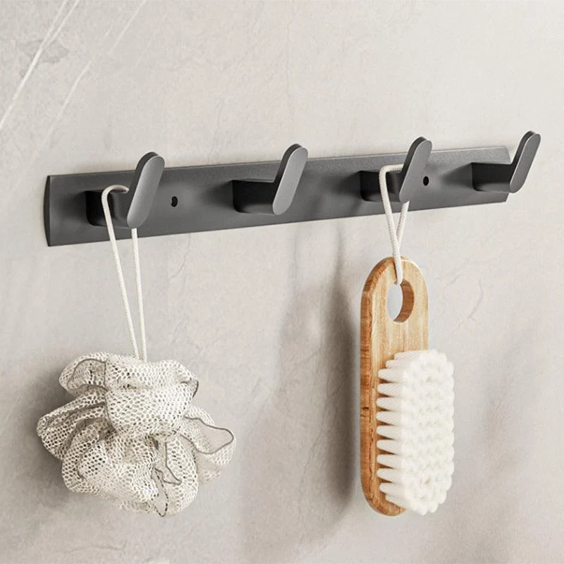 Modern Bathroom Accessory Kit Bath Shelf Towel Bar Grey Bath Hardware Set -Bathlova