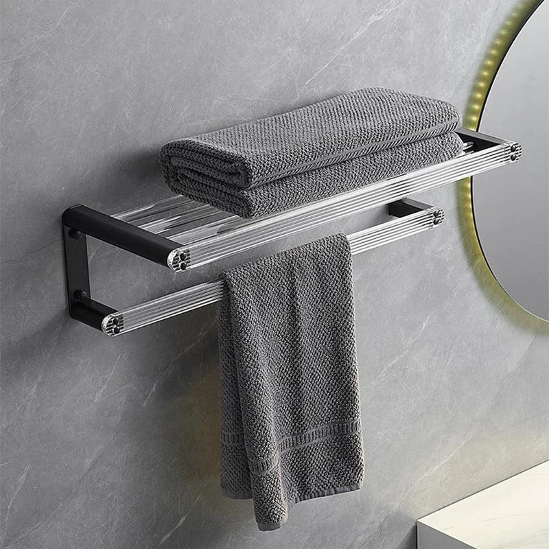 Modern Bathroom Accessory Kit Bath Shelf/Towel Bar & Robe Hooks Included -Bathlova