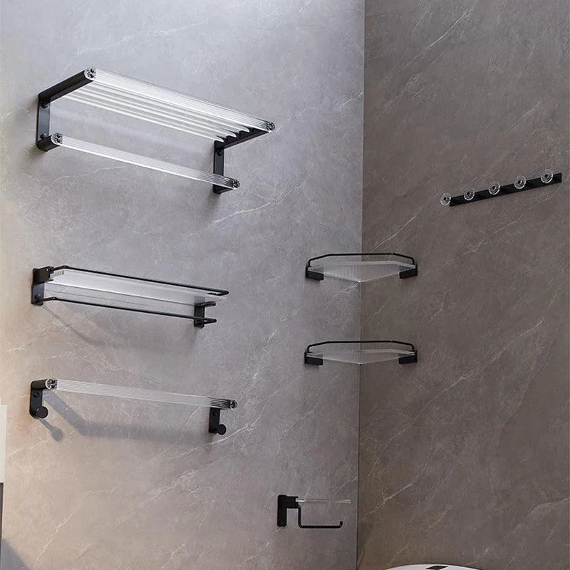 Modern Bathroom Accessory Kit Bath Shelf/Towel Bar & Robe Hooks Included -Bathlova