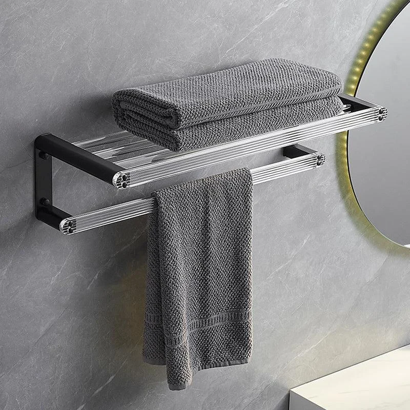 Modern Bathroom Accessory Kit Bath Shelf/Towel Bar & Robe Hooks Included -Bathlova